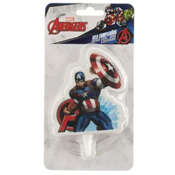 Dekora Sveča za rojstni dan - Captain America7,5 cm