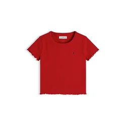 TOMMY HILFIGER Majica ESSENTIAL  rdeča