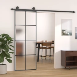 Klizna vrata od aluminija i stakla ESG 76 x 205 cm crna
