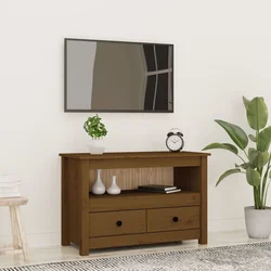 TV ormarić boja meda 79 x 35 x 52 cm od masivne borovine