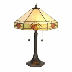 Endon 64286 - Stona lampa Tiffany NEVADA 2xE27/60W/230V, prečnik 40 cm