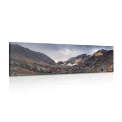 Slika veličastne gore z jezerom - 150x50