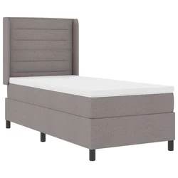 Vidaxl LED Box Spring Postelja z vzmetnico Taupe 80 x 200 cm blago