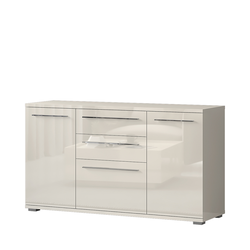 JELA KOMODA K150-3K2F/PN - kolekcija Piano - Bež lak/Bež Lak - 150x85x45 cm