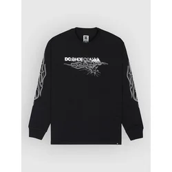 DC Side Flame moška majica z dolgimi rokavi black