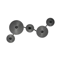 Osram - Zidno svetilo PLISSEE 5xE27/15W/230V antracit