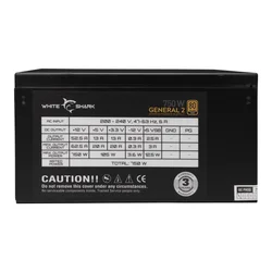 White Shark GPSU General 2 Modularno napajanje, 750W , Crno