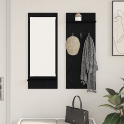 Vješalica za kapute na zidu Zidne Crni hrast 70 x 10 x 90 cm
