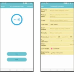 shumee SNEMALEC TEMPERATURE Data Logger z NFC Android