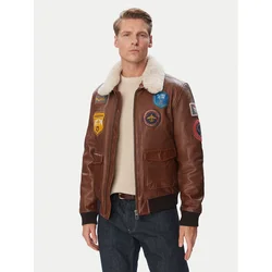 Milestone Usnjena jakna Ms Matti 631070 60400 Rjava Regular Fit