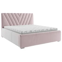 Boxxx OBLAZINJENA POSTELJA 160 cm x 200 cm , tekstil svetlo roza