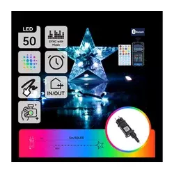 Aigostar - LED RGBICW spoljni lanac 50xLED/10W/230V 5m IP44 + daljinski upravljač