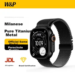 W&P Zamenska narukvica za pametni sat za Apple Watch Ultra 3/2 S11/10/9/8/SE3 Black, Crna