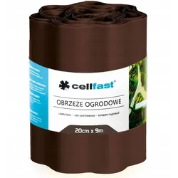 Cellfast Rjava plastična vrtna obroba 20 cm x 9 m