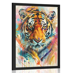 Plakat tiger v imitaciji umetniške slike - 40x60 no frame
