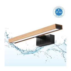 Brilagi - LED osvetljenje za kupatilsko ogledalo 3u1 WOODY MIRROR LED/8W/230V IP44 crna/hrast