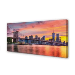 tulup.si Slika na platnu Bridge sunrise 140x70 cm