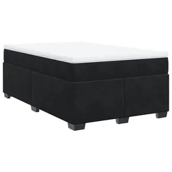 Vidaxl Box spring postelja z vzmetnico črna 120x190 cm žamet