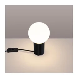 Sollux SL.1716 - Stona lampa HALO 1xG9/8W/230V prečnika 12 cm crna