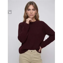 Sinsay - Džemper sa mešavinom vune - maroon
