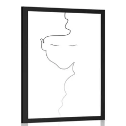 Plakat ženska v minimalistični izvedbi - 60x90 black