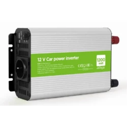 GEMBIRD EG-PWC1200-01 Gembird 12V Auto inverter DC/AC 1200W+USB port