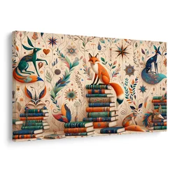 Slika lisice v knjižnici - 30x20