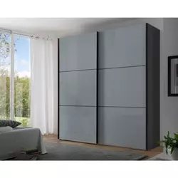 Ormar Sa Staklenim Kliznim Vratima Includo 225/222/68 cm svetlosiva