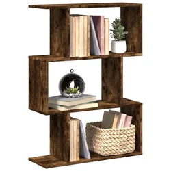 Pregrada / regal za knjige 3 razina hrast 70x24x97 cm drveni