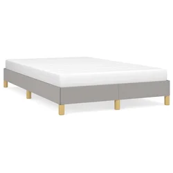 Vidaxl Posteljni okvir brez vzmetnice siv 120x190 cm blago