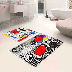 Conceptum Hypnose Set prostirki za kupatilo, 2 komada, Šareni