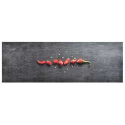 Kuhinjski tepih s uzorkom feferona perivi 45 x 150 cm