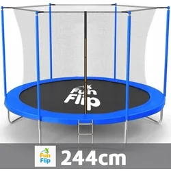 Fun Flip Trambolina 244cm sa unutrašnjom sigurnosnom mrežom - 150 kg nosivosti ( FF-244-BL-IN )