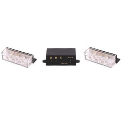 CREE stroboskopske opozorilne luči / 1x rdeča + 1x modra / 3 LED/panel / 6x0,5W = 6x3W / DC 12V