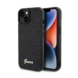 GUESS Maska za telefon iPhone 15 6.1 GUHCP15SPMSDGSK, Sa šljokicama, Crna