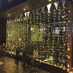 Led sijalice žute imitacija zavese 3x3m