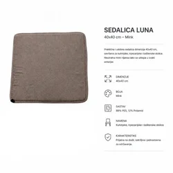 Dekordom Sedalica luna 40x40 - mink ( 025776 )