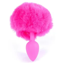 Bunny Tail Analna kupa, 6.5 cm, Roze