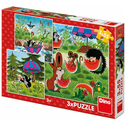 Dino Krtek in dežnik, 3x 55 delov