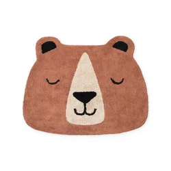 Rjava pralna/ročno tkana bombažna otroška preproga 101x120 cm Snuggle Benni – Hanse Home