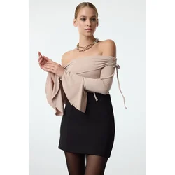 Trendyol Milla ženska bluza Tpraw25Bz00009, Crna