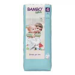 BAMBO NATURE 1000019264 pelene za jednokratnu upotrebu Nature, Maxi 4, 7-14 kg, duo pack, 48 kos