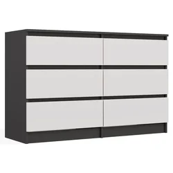shumee Malwa M6 120 Komoda ANTRACIT / BELA