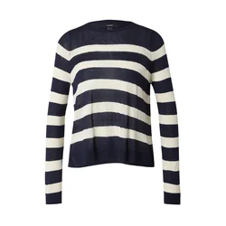 VERO MODA Pulover Nova nočno modra/bela