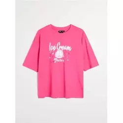 Sinsay - Pamučna majica sa printom Garfield - roze