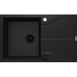 Deante ZQN N11F Granitna sudopera Andante flush 78/BL/O, Crna
