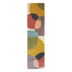 Ročno tkan volnen tekač 60x230 cm Glow Multi – Flair Rugs