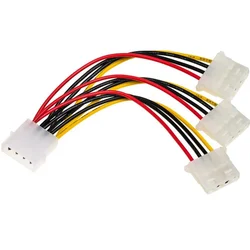 Akyga Molex kabel - 3x Molex AK-CA-40 napajalnik za pogon M/F 15 cm