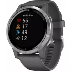 Sportski sat GARMIN Vivoactive 4, senzor otkucaja, GPS, srebrni/sivi remen