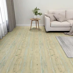Podne daske 5,11 m2 55 pcs PVC Bjela i svjetlosmeđa